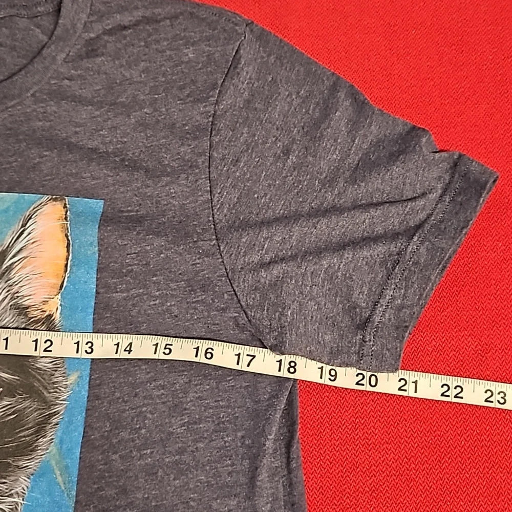 Cat face graphic tee gray black short sleeve Santa Cruz Animal Shelter Medium - Picture 6 of 7